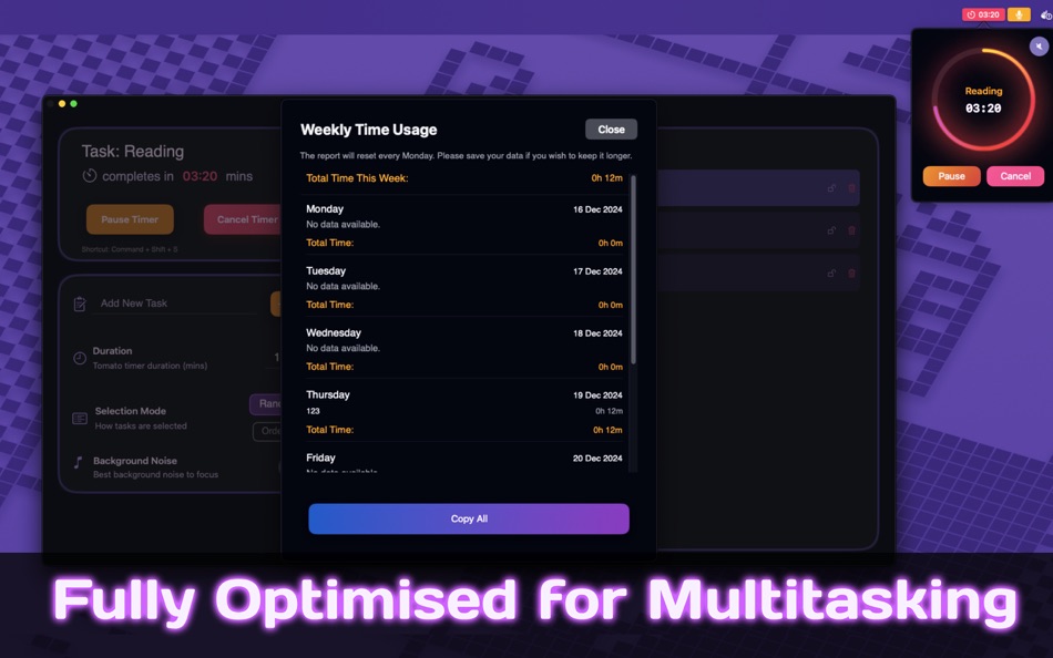 #2. Multitasking Pomodoro Timer (macOS) Bởi: Sen Lin