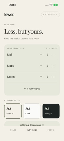Fewer: Minimal Home Screen Screenshot 6 of 6
