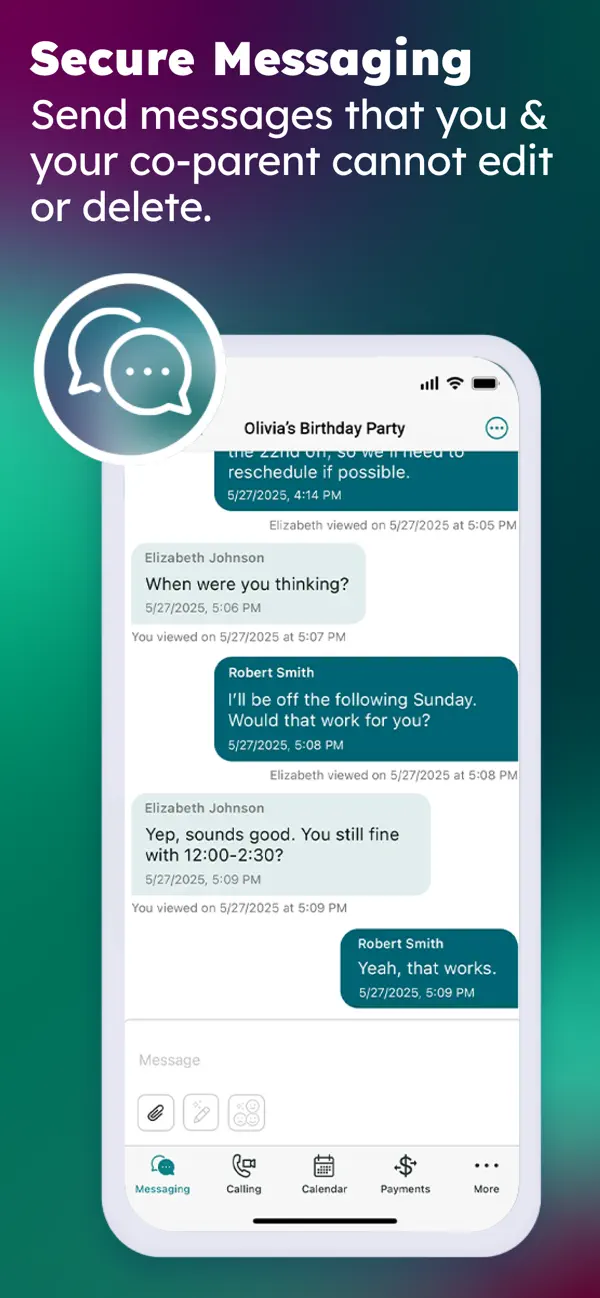 Screenshot #1 pour TalkingParents: Co-Parent App