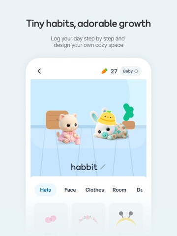 Habbit - Your Cute Habit Bunny iPad screenshot
