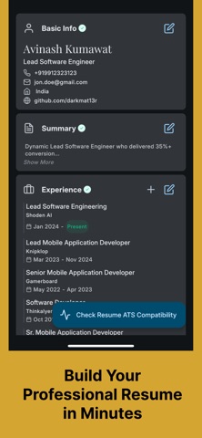Reskob - Resume Builder screenshot