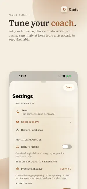 Orato — AI Speech Coach screenshot 4