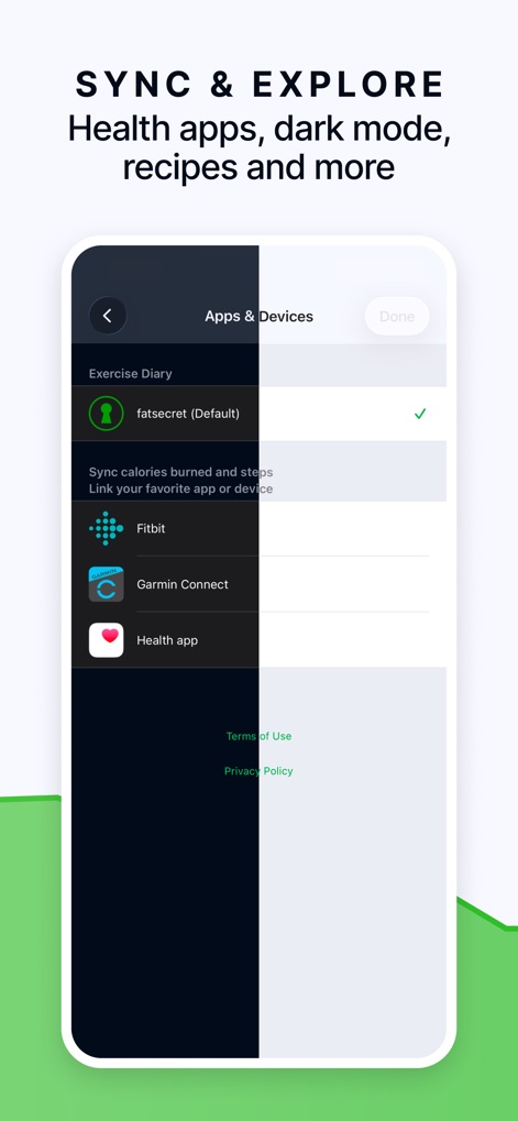 Calorie Counter by fatsecret - Permite a los usuarios integrar sus datos con otras aplicaciones y dispositivos de salud populares, como Fitbit y la aplicación Salud, para un seguimiento unificado del ejercicio y la nutrición.