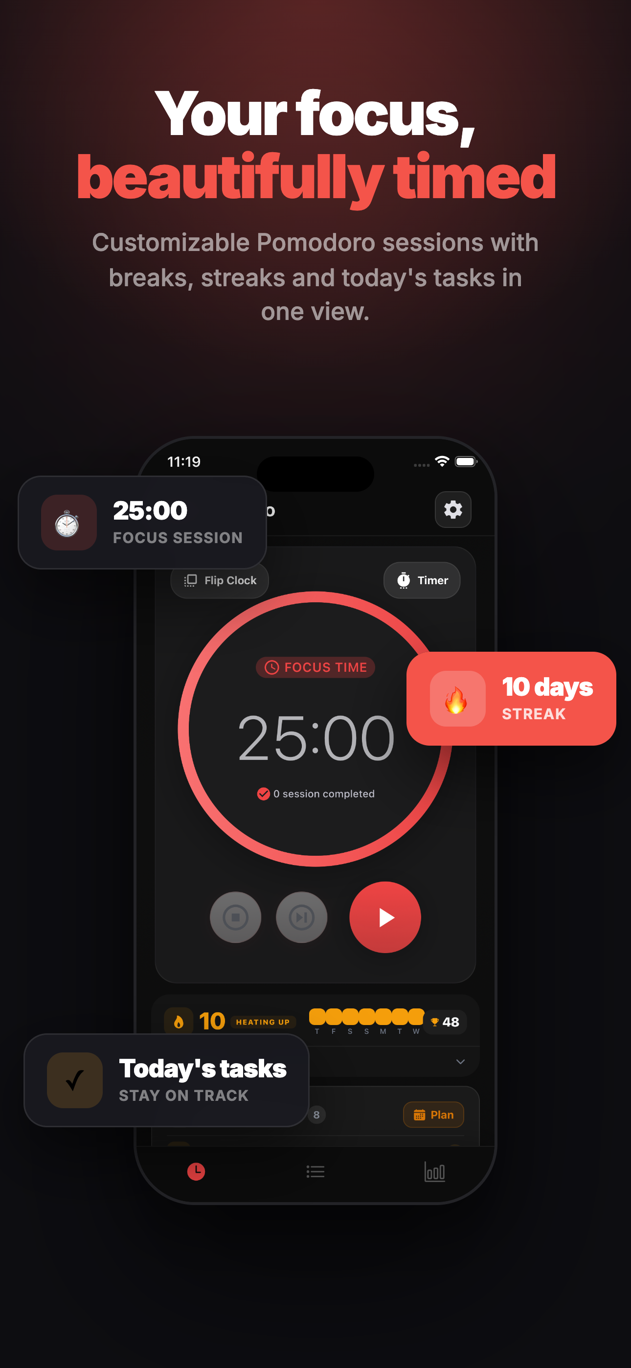 Pomodo: Focus Timer & Tasks screenshot 2