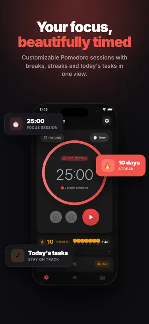 Pomodo: Focus Timer & Tasks screenshot 2
