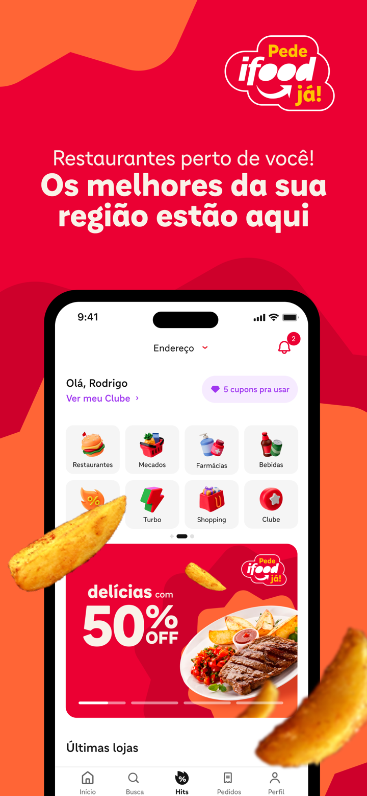iFood: pedir delivery em casa screenshot 2