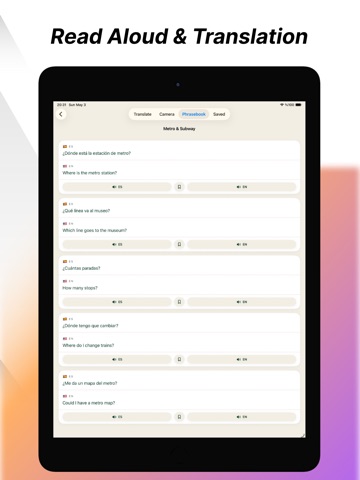 Camera Voice Translator iPad screenshot