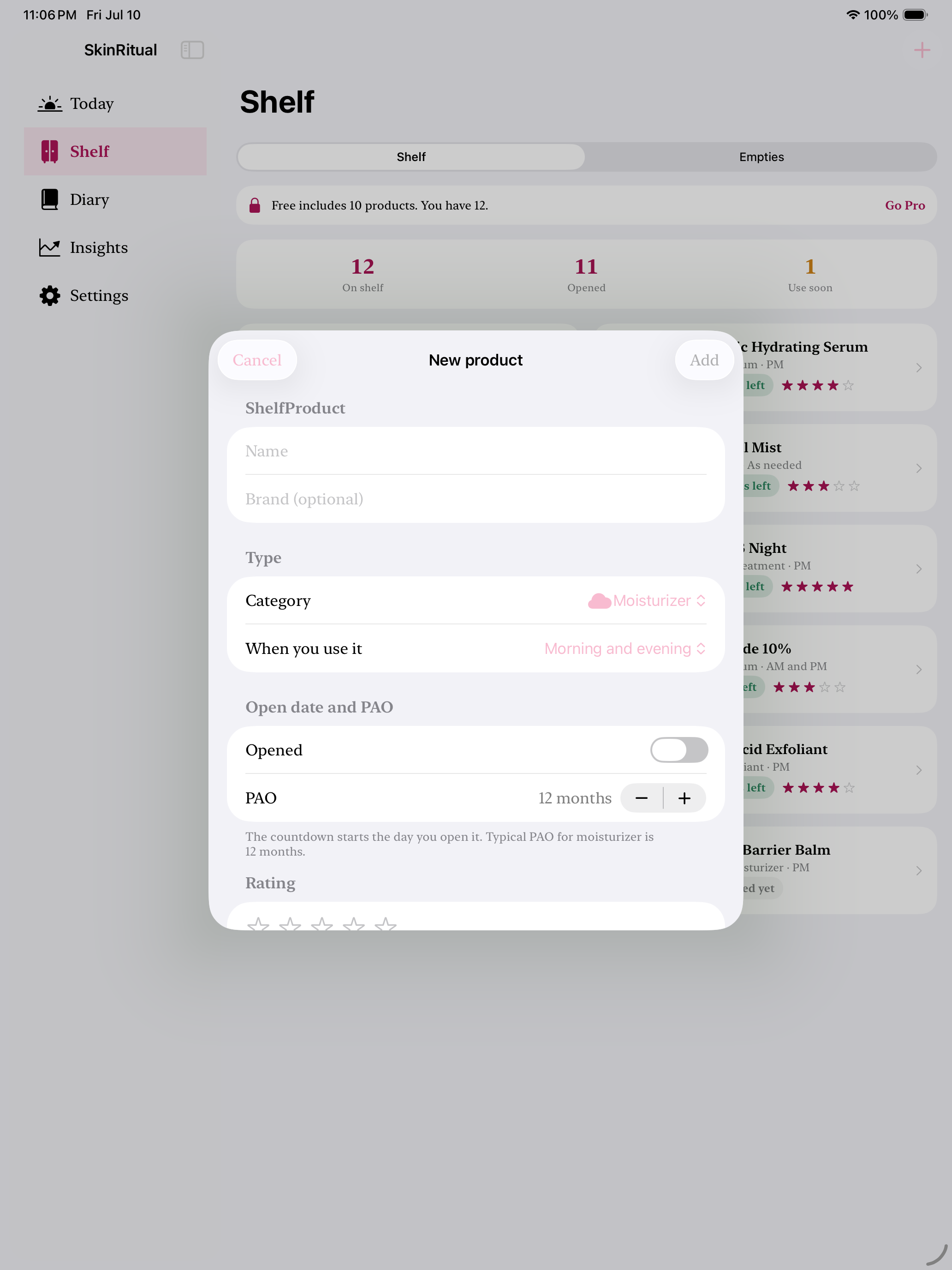 SkinRitual: Skincare Log screenshot 6