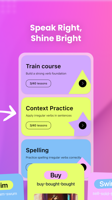 Visual Verbs: Irregulars Screenshot 2 of 6