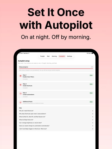 Red Mode: Night Red Screen iPad screenshot