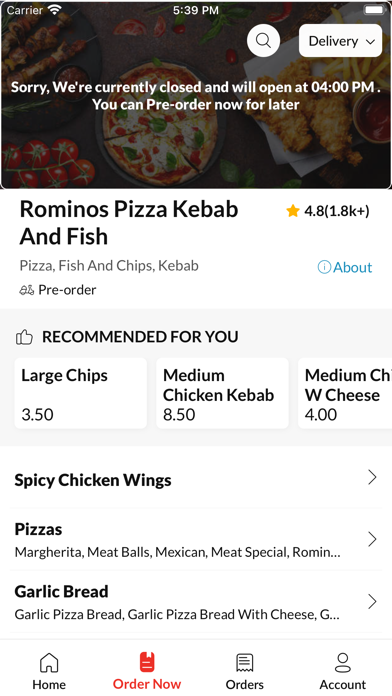 Rominos Pizza Kebab And Fish Screenshot