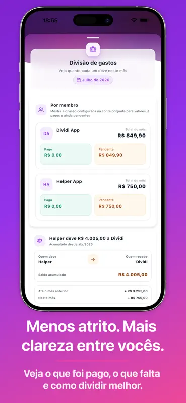 dividi - Controle Financeiro screenshot 2 of 8