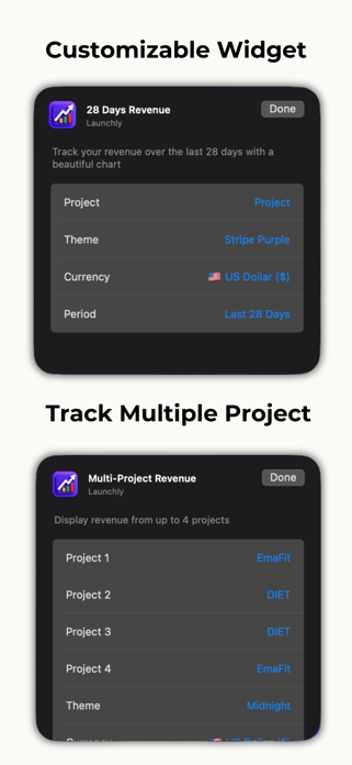 Launchly - Stripe Widget App Screenshot 2 of 4
