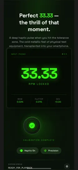 Captura de pantalla de Wow And Flutter Tocadiscos RPM en iPhone 3
