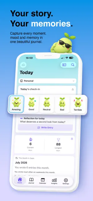 Zapis: Journal & Mood Tracker screenshot 1
