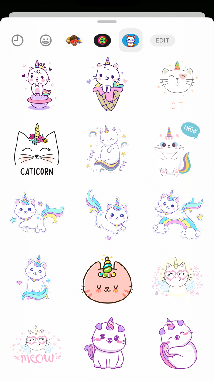 Caticorn Stickers Set
