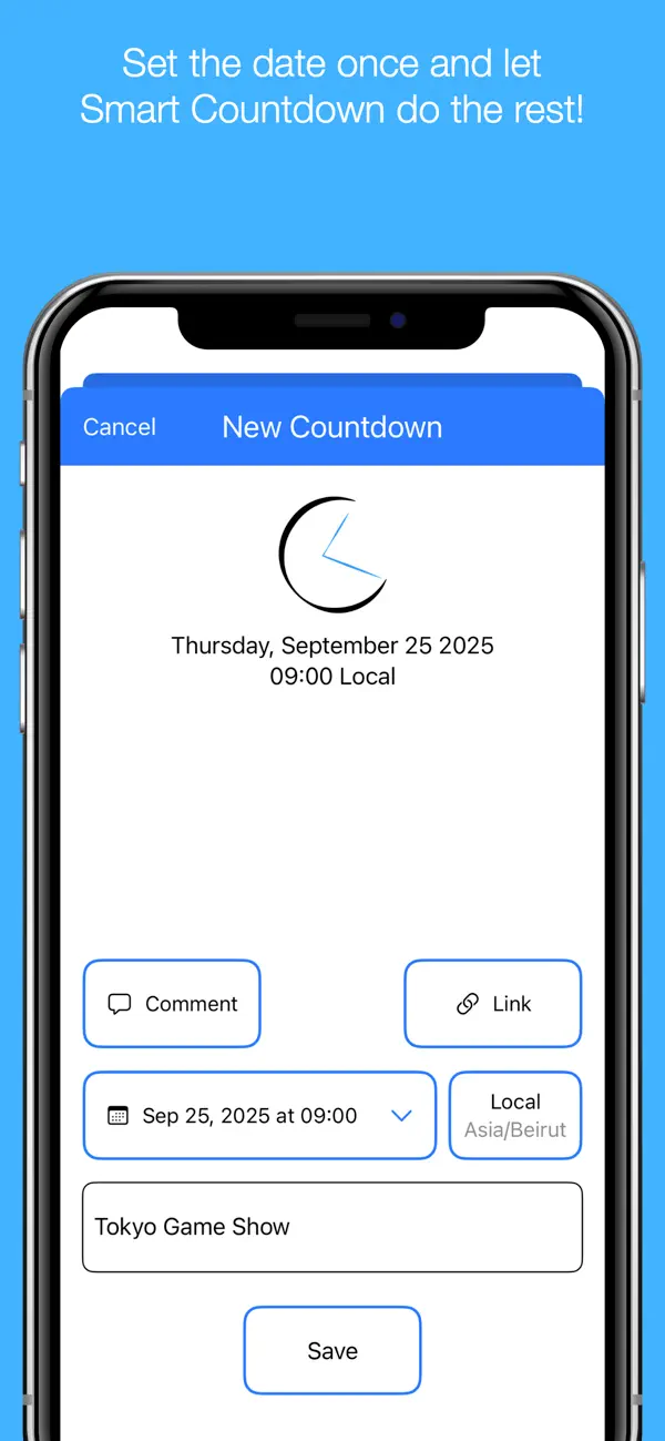 Screenshot #2 pour Smart Countdown