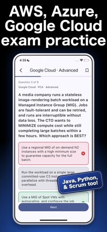 ITCertPrep:AWS Google Cloud Screenshot 1 of 6