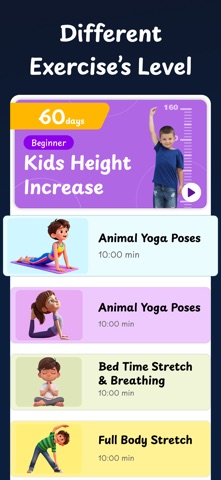 Kids Height Increase Workout . iPhone screenshot