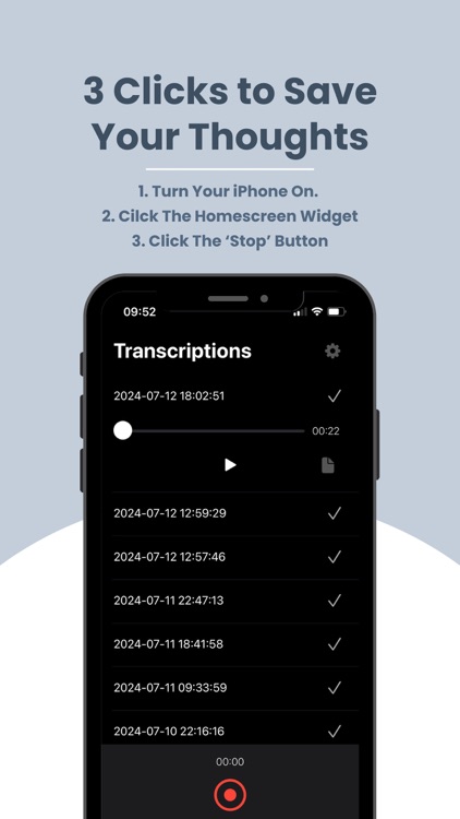 Whoice Widget - Transcriptions