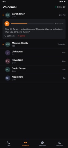 UnlimCall iPhone screenshot