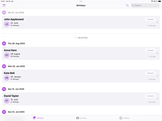 Screenshot #5 pour Birthdays - Reminders and more