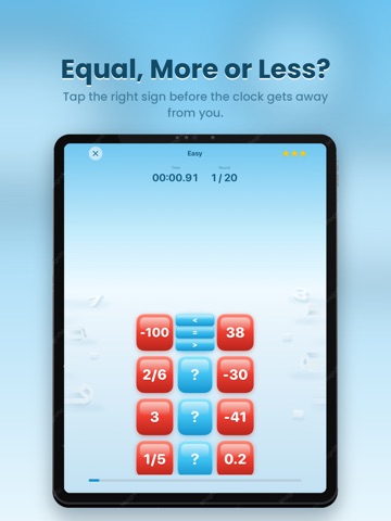 Equal, More, or Less iPad screenshot