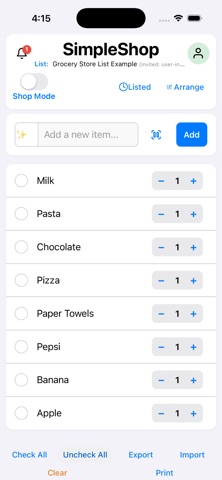SimpleShop-Grocery-List Screenshot 1 of 5