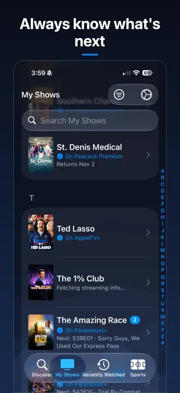 Bingester: TV Show Tracker screenshot 1 of 6