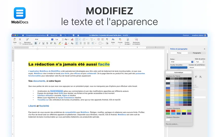 Capture d'écran de MobiOffice - Docs sur iPhone 2
