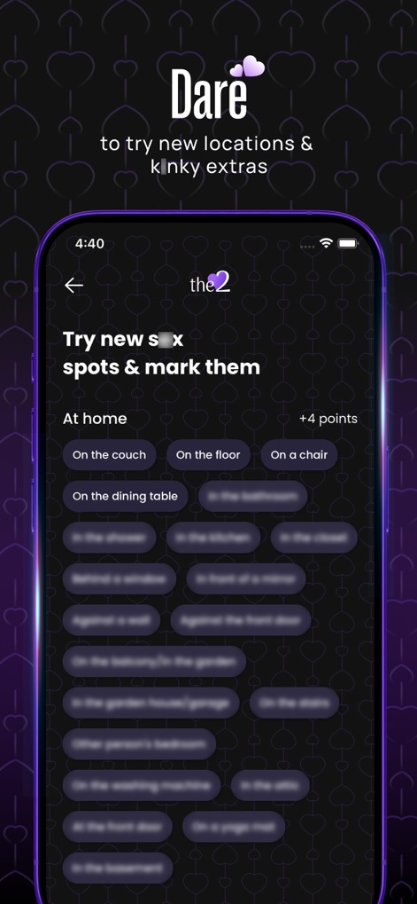 the2: Scratch Adventure - Questo strumento incoraggia a osare provando nuove location, presentando un elenco dettagliato di posti dove gli utenti possono sperimentare e marcare quelli già esplorati, aggiungendo punti per ogni nuova avventura.
