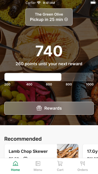 The Green Olive app screenshot