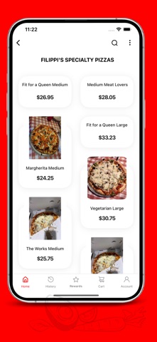 Filippi’s Pizza Grotto iPhone screenshot