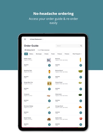 Tumbleweed Food Service iPad screenshot