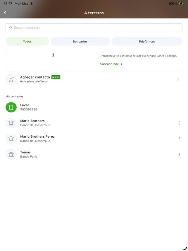 Banco Falabella Chile Screenshot
