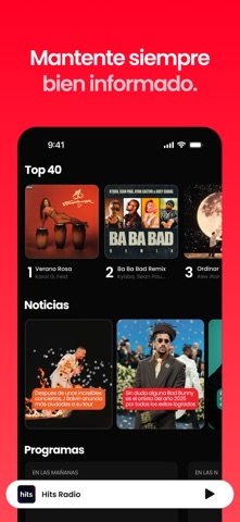 Hits: radio y podcasts screenshot