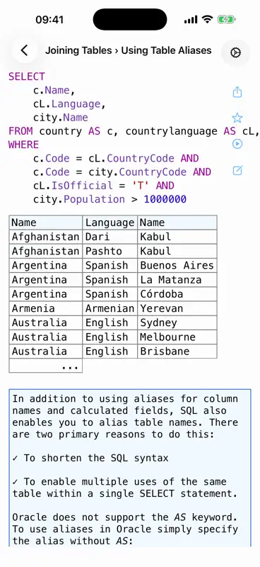 SQL Recipes screenshot 10 of 10