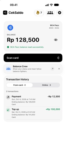 CekSaldo: e-Toll & e-Money Screenshot 1 of 4
