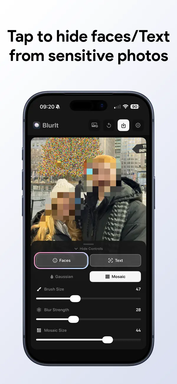 Screenshot #1 pour Blur It - Face & Text Blur