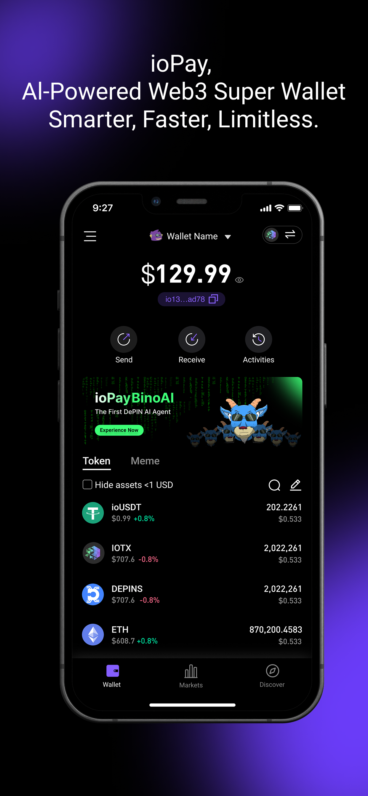 ioPay Wallet: AI Trade&Predict