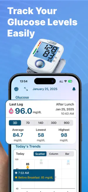 Blood Glucose Monitor Tracker screenshot 2