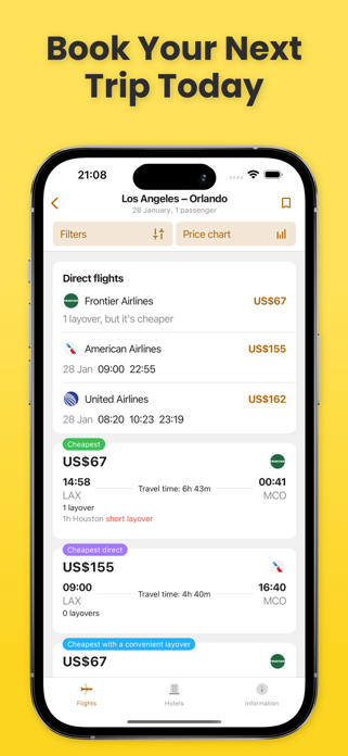 Cheap Flights - Hotels Booking Screenshot 3 of 4