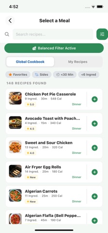 Family Meal Plan App screenshot
