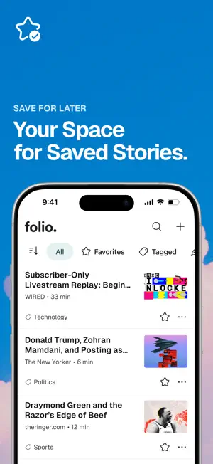 Folio – Save now. Read later. screenshot 1