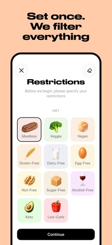 Mild: Recipe Finder iPhone screenshot