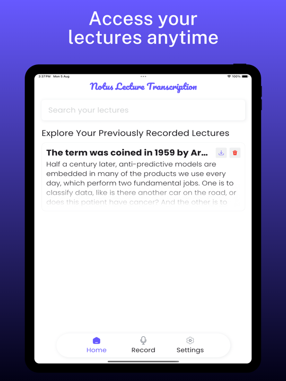 aı note taker: Notus AI iPad screenshot 4 - Productivity app