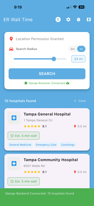 ER Wait Time - Emergency Wait Screenshot 1 of 5
