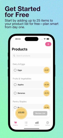 PlanToShop – Grocery Budgeting iPhone screenshot