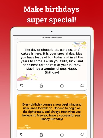 Happy Birthday Wishes & Quotes iPad screenshot
