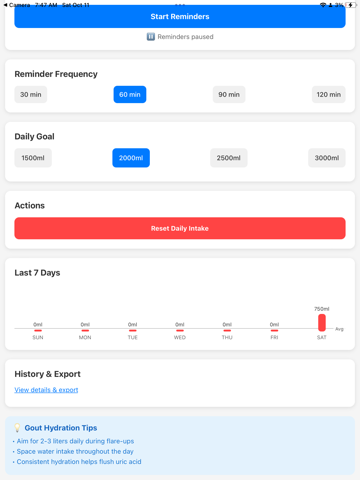 GoutHydrate app screenshot 2